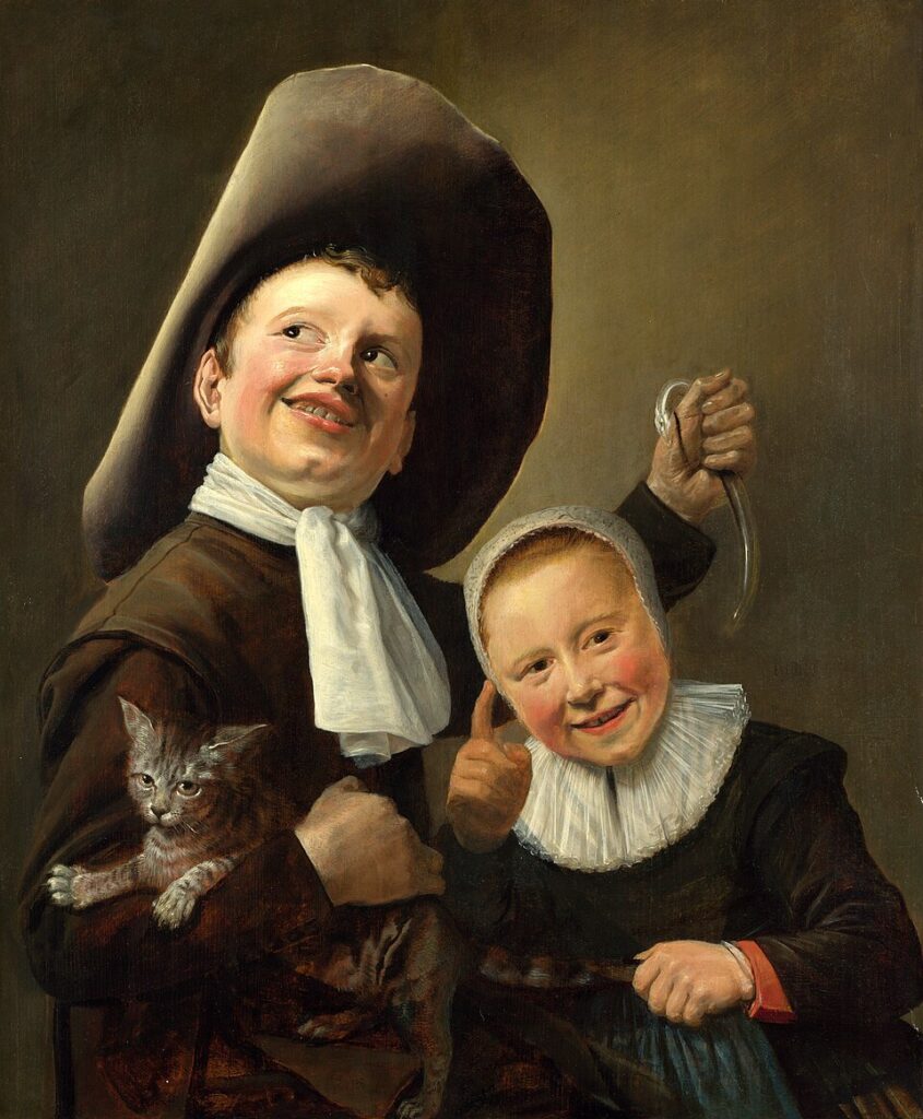 leyster, judith (1609–1660) – a boy and a girl with a cat and an eel (ca. 1635)