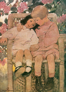 willcox smith, jessie (1863 1935) a child's book of old verses a child's question (1910)﻿